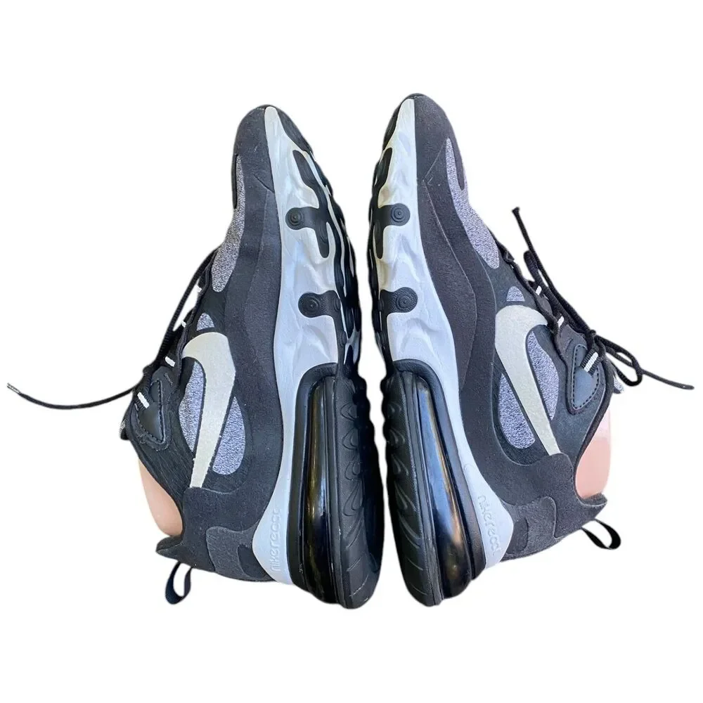 Nike Air Max 270 React AT6174-001 2019 Size to 8.5 Running Shoes Gray Black